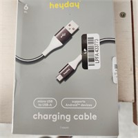 6' Micro USB to USB-a Braided Cable - Heyday™ Blac