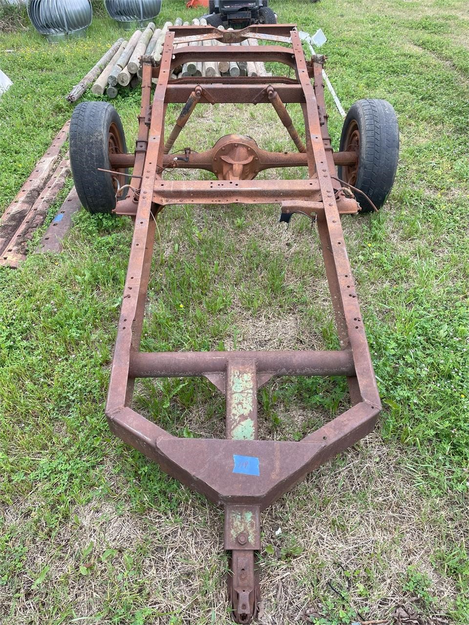 Shop Made Trailer out of a Pickup Frame