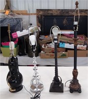 4 Vintage Lampstands- no lampshades
