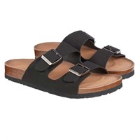 Skechers Women's 9 Sandal, Black and Brown 9