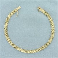 Gold Ball and Bar Link Bracelet in 14k Yellow Gold