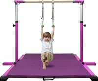 Adjustable 3'-5' Gymnastics Kip Bars - Purple