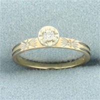 Vintage Diamond Engagement or Promise Ring in 14k