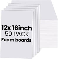50 Pcs Foam Board  12x16x3/16 Inch  Double Sided