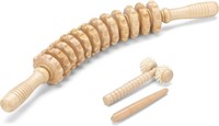 Wooden Massage Tool Set - Body Roller, Navaris