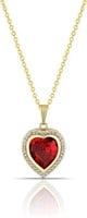 Gold Plated Heart Crystal Necklace