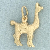 Llama or Alpaca Pendant or Charm in 18k Yellow Gol