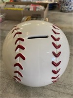 Porcelain baseball bank