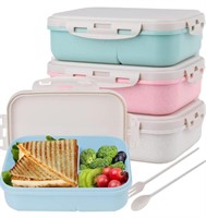 DICUNOY 4 PACK BENTO BOX, LUNCH BOX CONTAINER