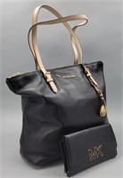 NWT Michael Kors Leather Tote Bag & Wallet.