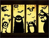 LARGE HALLOWEEN WINDOW CLING DECORATIONS