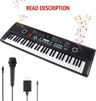 $43  61 Keys Piano Keyboard  Built-In Speaker  Mic