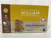 CAFÉ WILLIAM SPARTIVENTO 12 COFFE PODS BB APRIL