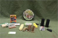 Thermometer,Brushes,Soaps,Speakers,& Misc