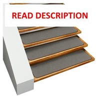 $190  15 Skid-Resistant Carpet Treads - Gray  9x36