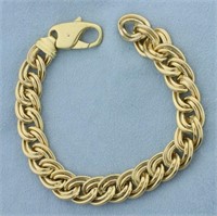 Double Oval Link Bracelet With Oversized Clasp in