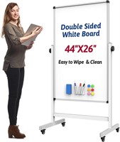 $110  44x26 Double Sided Magnetic Dry Erase Board