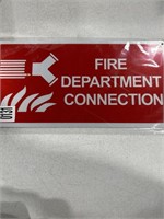 FIRE DEPARTMENT CONNECTION SIGN