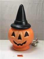 Vintage Jack-O-Lantern Witch Blow Mold Figure