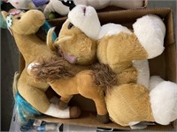 Flat of plush animals