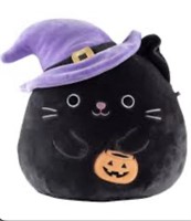 STUFFED BLACK CAT WITH WITCH HAT, SIMILAR TO