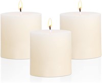 $15  3 x 3 Ivory Pillar Candles Set of 3