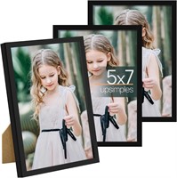 $11  5x7 Frame Set of 3  Black  5 x 7