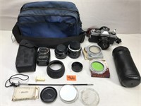 Minolta Camera and Various Lenses