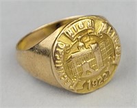 Gold Class of 1922 High School Ring.