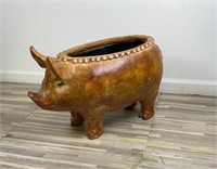 Large Terracotta Pig Shaped Planter