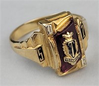 10K Gold Class of 1957 School Ring.