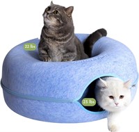 Large Cat Cave for Cats Up to 30 Lbs (Blue)