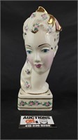 Porcelain Art Deco Lady Wall Vase