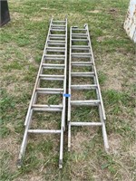 2 Aluminum Extension Ladders w/Damage