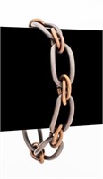 Kreisler Silver Gold Wash Link Bracelet