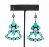 Sterling Silver Turquoise Drop Earrings