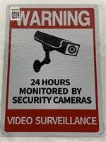 METAL SECURITY SIGN 10x14IN