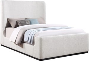 Boucle King Bed, Solid Wood, 81.5W x 87.5D