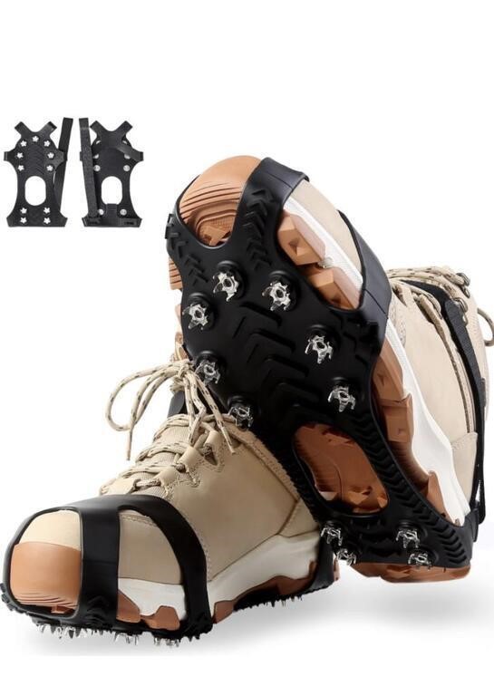 CEESTYLE, 11 SPIKE CRAMPONS FOR ICE TRACTION,
