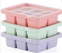 STARBRILLIANT 3PCK SILICONE ICE CUBE TRAY (15.5 X