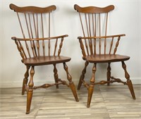 Pair of Vintage Nichols & Stone Co Windsor Chairs