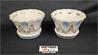 2 Charleton AWCO Hand Painted Ceramic Bowls