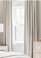 MIULEE 90X52IN LINEN IVORY CURTAIN(2 PANEL)