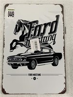 FORD MUSTANG METAL SIGN 8x12IN