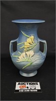 Roseville Blue Freesia Vase