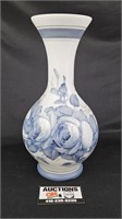 Charleton Decorated Milk Glass Vase