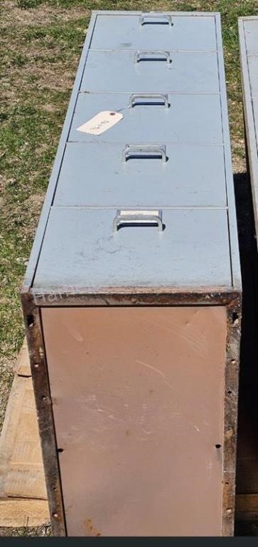 File cabinet - 5 drawer, grey