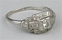 Victorian Platinum & Diamond Ring.