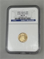 2007 Gold Eagle $5 Coin.