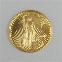 2002 1/10 Oz Fine Gold Eagle Five Dollar Coin.